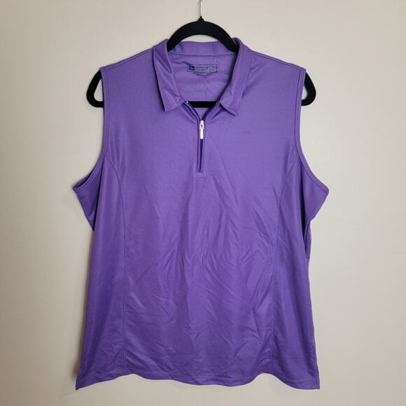 Bermuda Sands Purple Golf Sleeveless Top Size XL Wick Away Technology - Picture 1 of 3